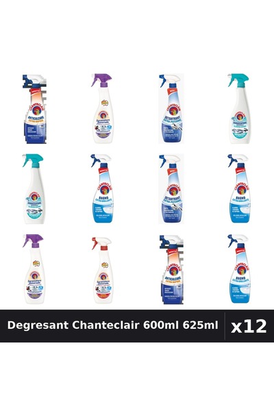 Chanteclair Set 12 Degresant Universal 600ml-625ml - 7 Arome, Anticalcar, Det...