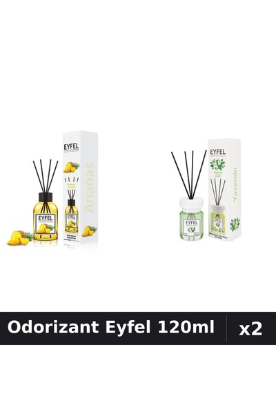 Eyfel Set 2 Odorizant Camera Betisoare 120ml - Ananas, Iasomie