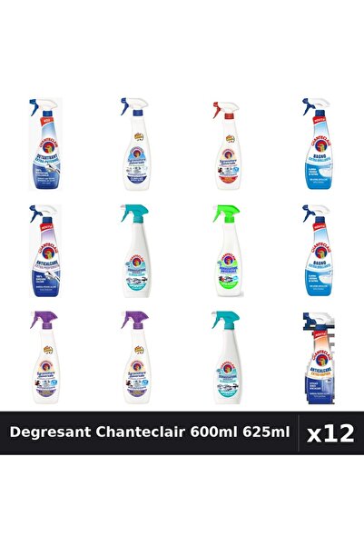 Chanteclair Set 12 Degresant Universal 600-625ml - 10 Arome, Anticalcar, Deta...