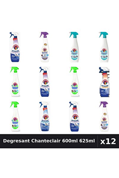 Chanteclair Set 12 Degresant Universal 600ml 625ml - Anticalcar, Lămâie, Mosc...