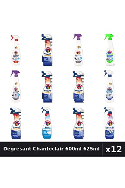 Chanteclair Set 12 Degresant Universal 600ml-625ml - 7 Arome Asortate Curatenie