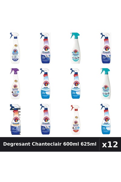 Chanteclair Set 12 Degresant Universal 600-625ml - 7 Arome, Bicarbonat, Antic...