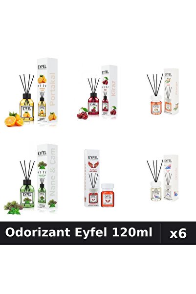 Eyfel Set 6 Odorizante Camera Betisoare - 6 Arome Asortate, 120ml Parfum