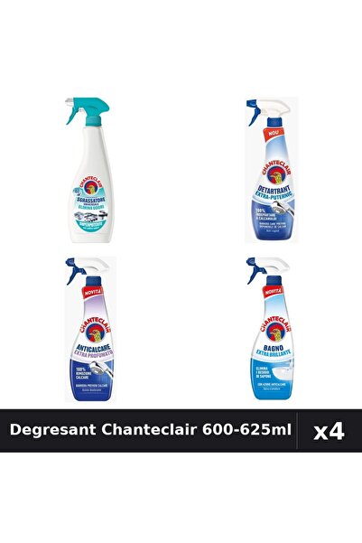 Chanteclair Set 4 Degresant Universal 600-625ml - Anti-Miros, Detartrant, Ant...