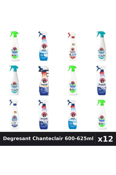 Chanteclair Set 12 Degresant Universal 600-625ml - 7 Arome, Anticalcar, Bicar...