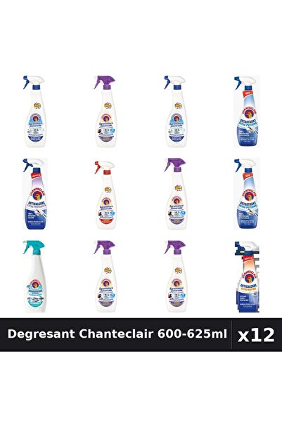 Chanteclair Set 12 Degresant Universal 600-625ml - 8 Arome Asortate Curatenie...