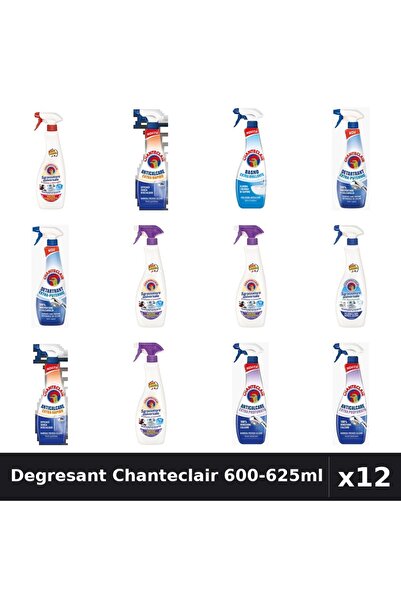 Chanteclair Set 12 Degresant Universal 600-625ml - 7 Arome, Anticalcar, Detar...