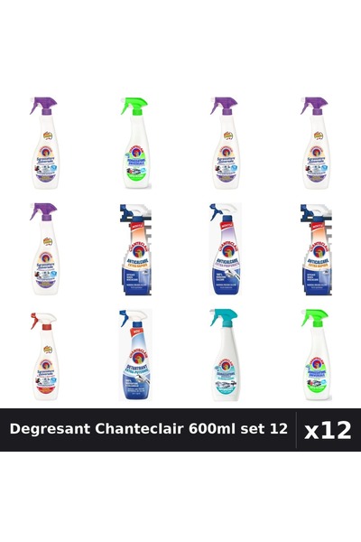 Chanteclair Set 12 Degresant Universal 600-625ml - Lavanda, Lămâie, Marsilia,...