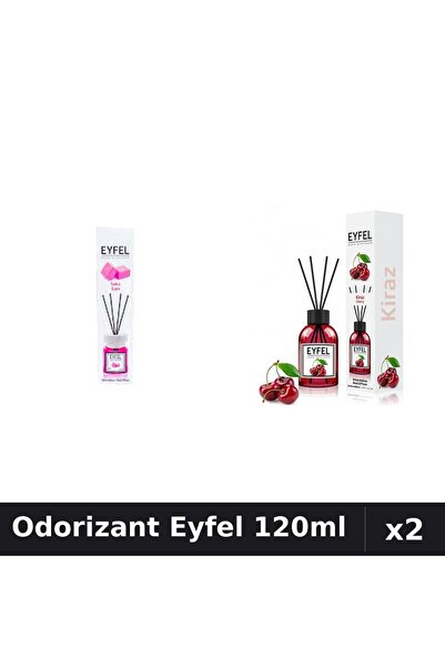 Eyfel Set 2 Odorizant Camera Betisoare - Bubble Gum, Cireșe - 120ml Parfum