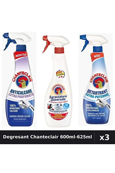Chanteclair Set 3 Degresant Universal 600ml-625ml - Marsilia, Anticalcar, Det...