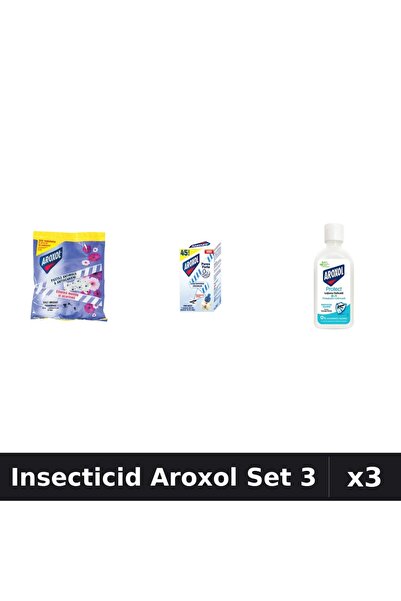 Aroxol Set 3 Insecticid - Pastile 20 buc, Aparat Electric, Loțiune 85ml - Pro...