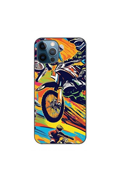 OEM Husa compatibila cu Apple iPhone 12 Pro Max Silicon Gel Tpu Model Motocro...