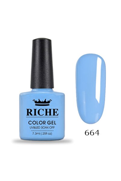 OEM Ojă semipermanentă Riche 664, Albastru, 7.3 ml