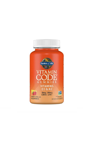 GARDEN OF LIFE Vitamins D3 & K2 Raspberry Lemon 45 Gummies -