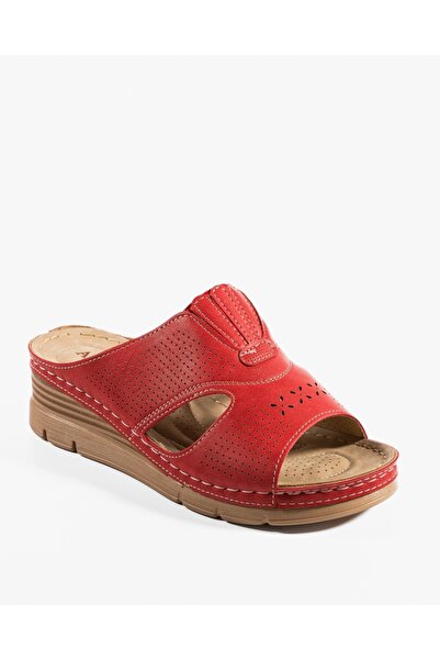 ALOGO Papuci dama Roii din Piele Ecologica Hwf