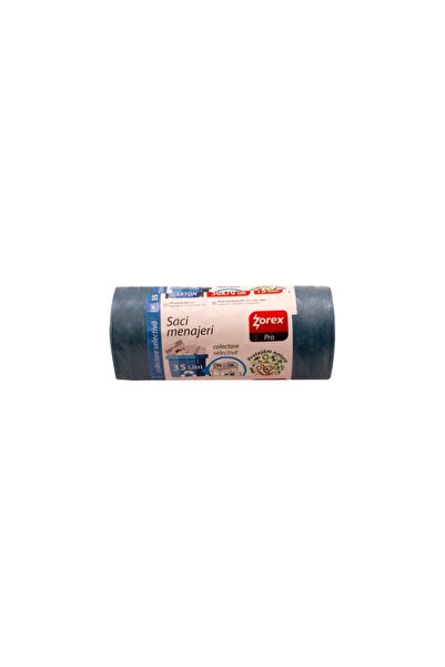 ZOREX Saci de colectare selectivi, albaștri, Zorex, 35L, 15/rolă, preț pentru...