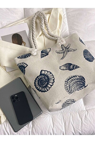 ORVILLA Fashionable Large Capacity Shell and Starfish Pattern Tote Bag, for T...