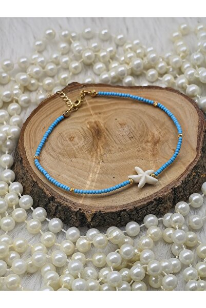 HAPPY HANDMADE 21+5cm Sea Star Ankle Bracelet Sea Shell Ankle Bracelet Foot A...