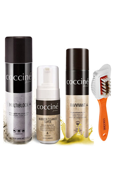Coccine Set de renovare culoare galbenă 4 în 1, impregnare pentru încălțăminte