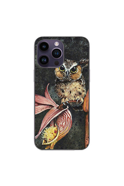 OEM Husa compatibila cu Apple iPhone 14 Pro Max Silicon Gel Tpu Model Owl Pai...