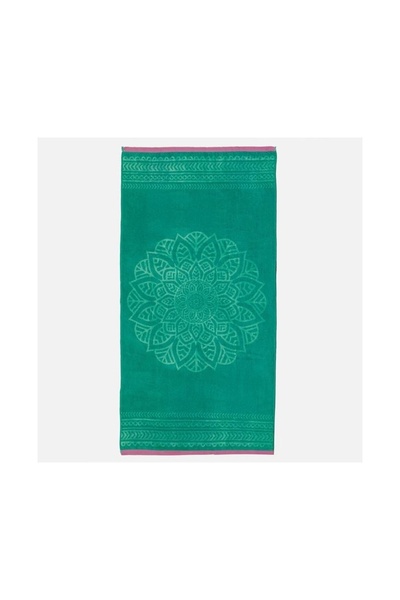 OEM Prosop Premium de Plaja din Bumbac Turcoaz Mandala 150x75cm