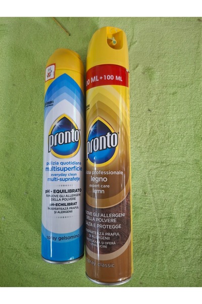 Pronto Pachet Curățenie cu 2 Spray Lemn curat 400ml si Spray Multisuprafete 3...