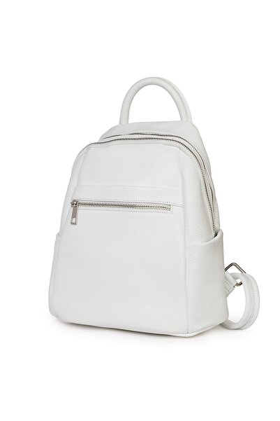 myOwn White Jonathan women's leather backpack