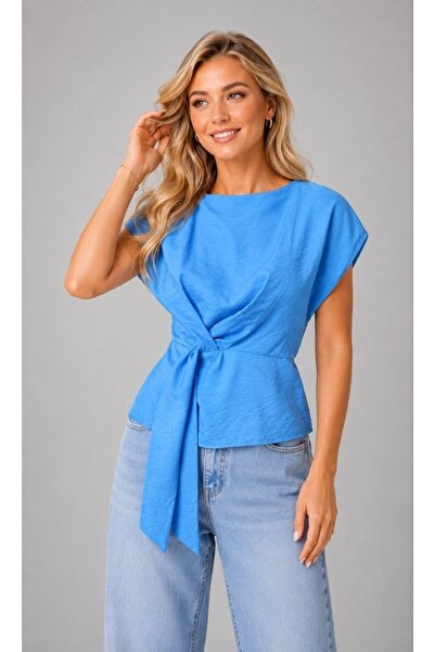 Arbucky Women's Sleeveless Drape Detailed Blouse