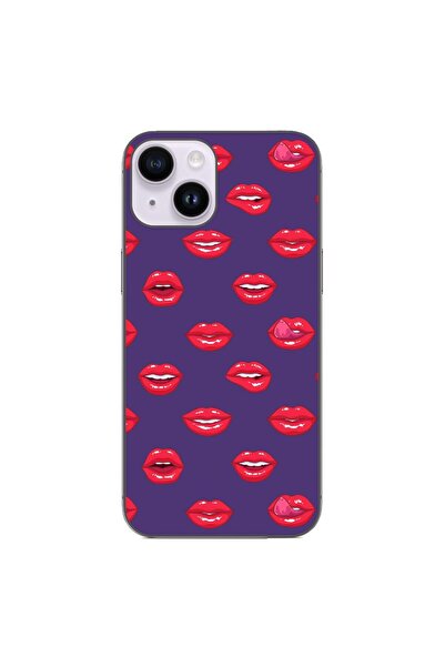 OEM Husa compatibila cu Apple iPhone 14 Silicon Gel Tpu Model Buze Pattern
