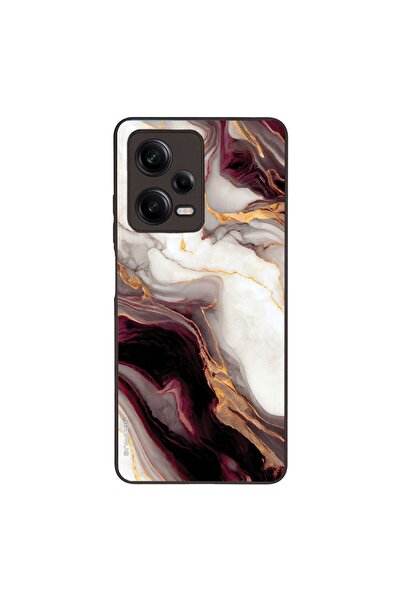 Sonique Θήκη Marble Series για Xiaomi Redmi Note 12 Pro 5G Μπορντώ