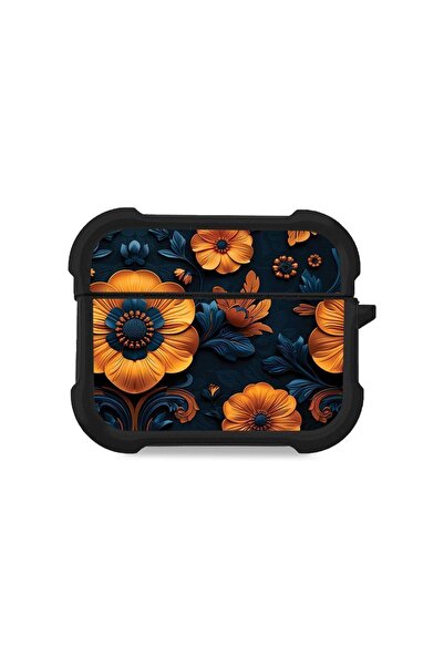 Sonique Θήκη Σιλικόνης 3D Flower Series για AirPods Pro 3 Πορτοκαλί 01