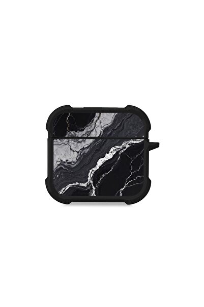 Sonique Θήκη Σιλικόνης Marble Series για AirPods 4 Μαύρο 02