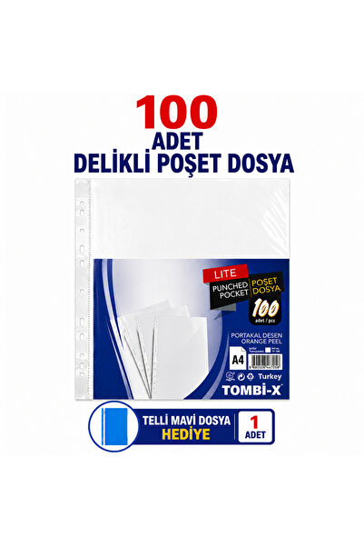 TOMBİ-X Torba za dokumenta 100 komada prozirna mapa za dokumenta torba za dok...