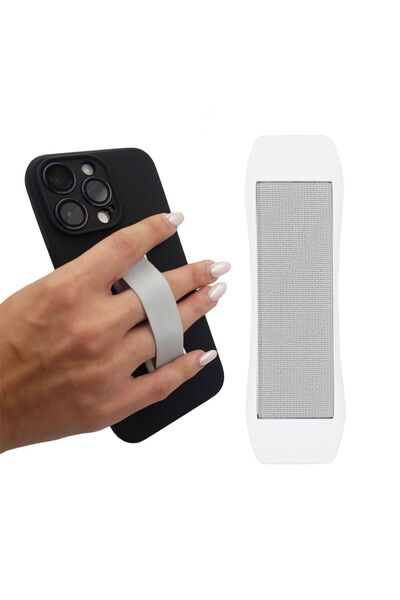 Sonique Magnetic Finger Holder Grip για Κινητά Λευκό / Γκρι