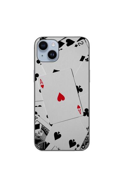 OEM Husa compatibila cu Apple iPhone 15 Plus Silicon Gel Tpu Model Carti Poker