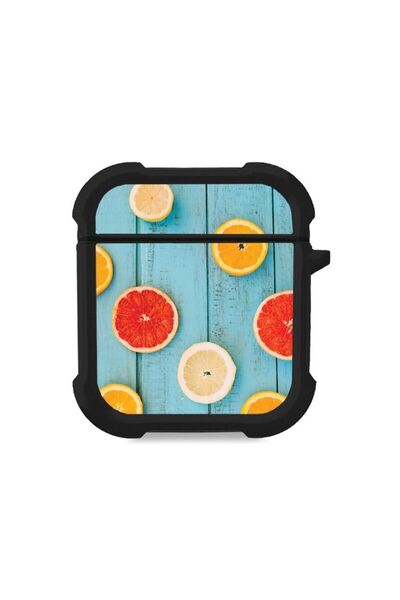 Sonique Θήκη Σιλικόνης Fruit Series για AirPods 1/2 Γκρέιπφρουτ