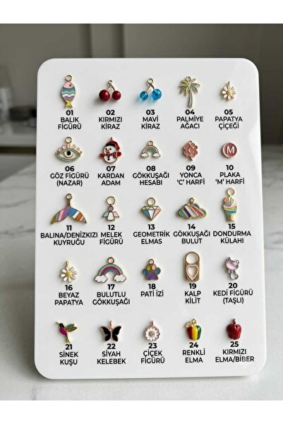 Papatya Silver 925 Ayar Gümüş Özel Tasarım Charm Çeşitleri.rose.gold.rodaj Renk Seçeneği