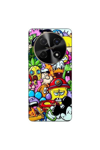OEM Husa compatibila cu Huawei Nova 12i Silicon Gel Tpu Model Pop Art Cartoons