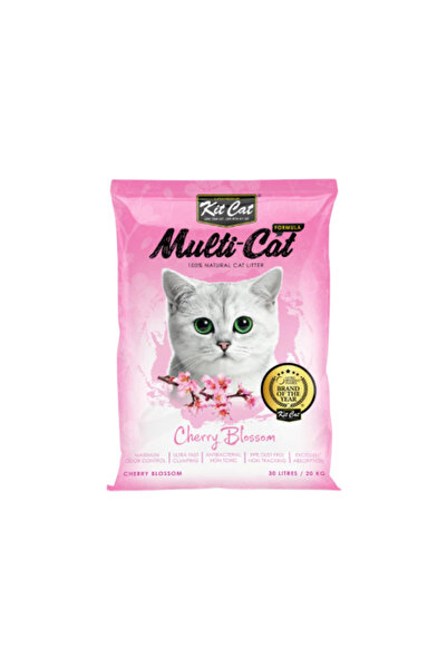Kit Kat Multi-Cat Litter Cherry Blossom 20 kg كت كات رمل مالتي كات زهر الكرز ...