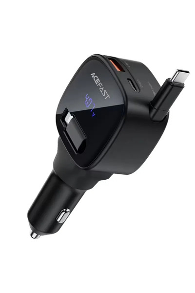 Acefast شاحن سيارة سريع B17 بقوة 95 واط مع كابل USB-C قابل للسحب مدمج