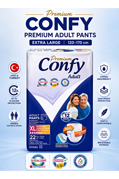 Confy Premium Adult Diaper Pants Extra Large 22 Pieces Adult Pull Up Incontin...