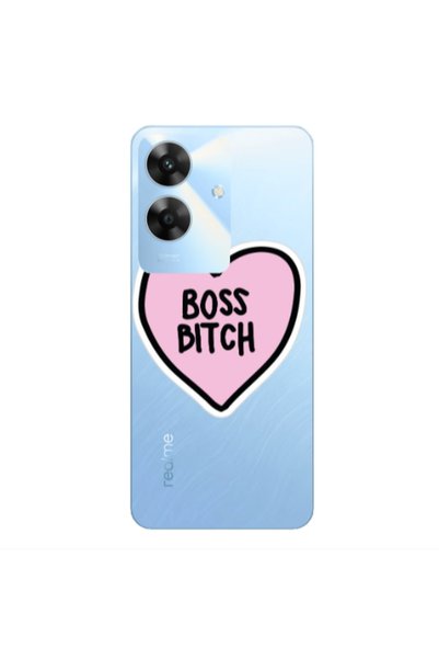 Other Realme Note 60 Boss Bitch Transparent Silicone TPU Θήκη