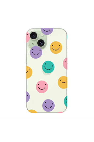 Other Apple iPhone 15 Plus Colorful smiles Transparent Silicone TPU Θήκη