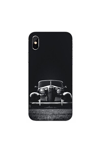 OEM Калъф, съвместим с Apple iPhone X, силиконов гел TPU, модел  "Стар автомо...