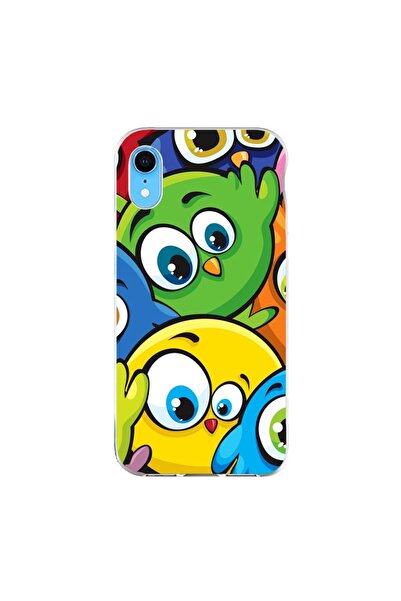 OEM Husa compatibila cu Apple iPhone XR Silicon Gel Tpu Model Bufnite Colorate