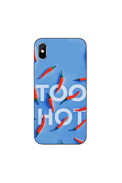 OEM Husa compatibila cu Apple iPhone XS Max Silicon Gel Tpu Model Mesaj Too Hot