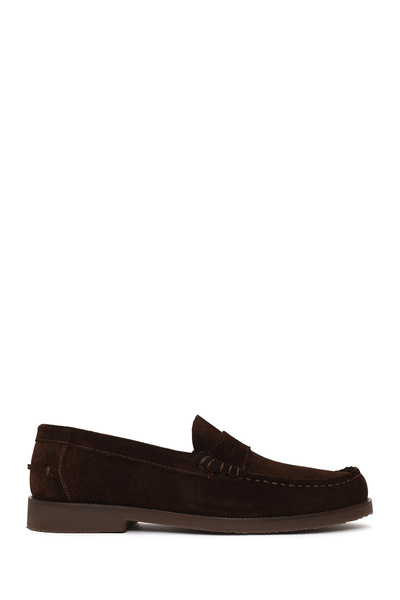 Derimod Men's Brown Suede Leather Casual Loafer 26Sfd603310