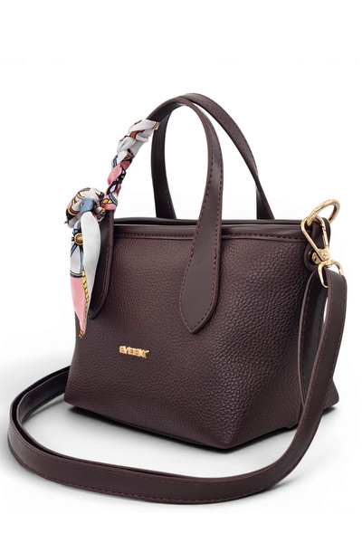 Evident Brown, Soft Textured, Scarf-Style, Crossbody, Minimalist, Hand & Shoulder Women's Bag