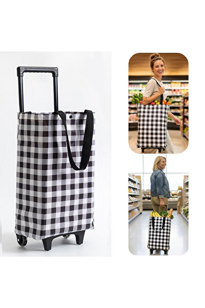 FLYPRO Rolling Shopping Bag, Small Shopping Cart with Wheels,Collapsible Port...