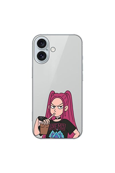 OEM Husa compatibila cu Apple iPhone 16 Silicon Tpu Model KPop Demon Hunters ...